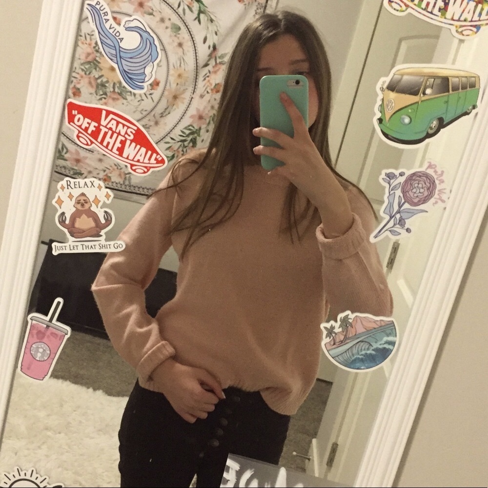 Super comfy and cute pink sweater